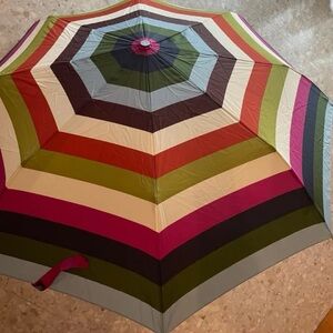 Coach Legacy Multicolor Striped Umbrella with case
